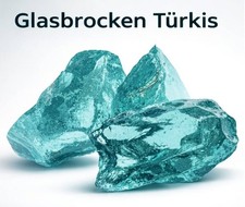 Türkise Glasbrocken 60-120mm