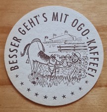 * ALTER BIERDECKEL * BESSER GEHT`S MIT OGO KAFFEE! PFERD