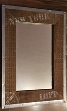 Neu# Toller Spiegel mit massivem Holzrahmen 40x30cm zum Aufhängen