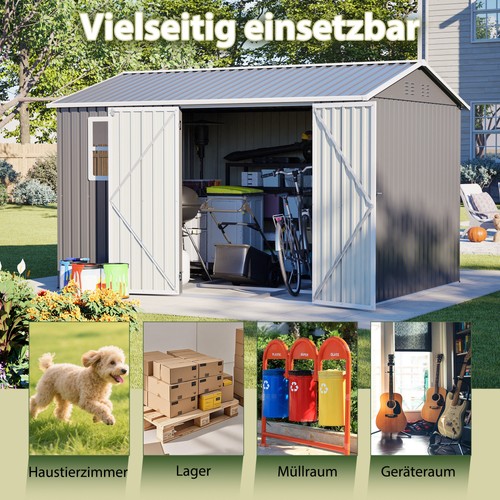 10x8ft metall geräteschuppen - 10x8ft,