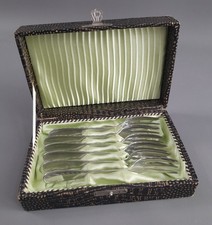 DDR VEB Besteckkasten Koffer Kasten Besteck Kuchengabeln Gabel Vintage gedeckter