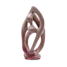 Abstrakte Skulptur aus Speckstein, handgefertigt 80er Jahre | 25 cm Höhe