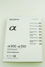 Instruction Sony a300 a-300