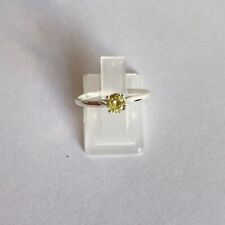 Silberring 925 Silber - Solitär Ring mit CZ grün - Verlobungsring, Gr. 46 bis 66