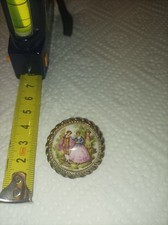 Vintage Porzellan Brosche