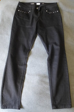s.Oliver by QS Damen Jeans Hose schwarz Gr. 42/30 mit Nieten Top Zustand