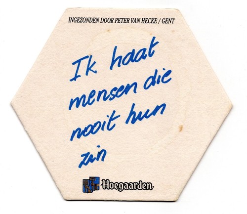 Bierdeckel hoegaarden - bierdeckel, "hoegaarden"