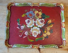 Sammler Tablett Florence Florentiner Stil Serviertablett alt Landhaus Floral