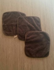 3 super flauschige Waschlappen Microfaser grau Wachtücher Peelingtücher 
