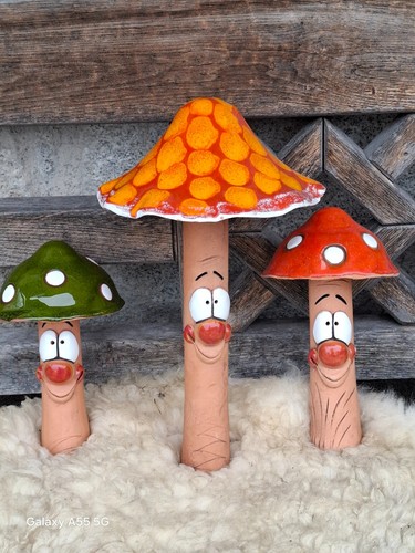 Keramik pilze handarbeit - keramik,