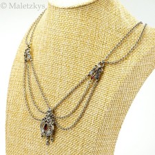 Altes Collier Granat 835er