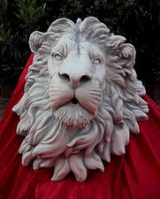 Steinfigur Wandbrunnen, Löwenkopf, Steinguss, Skulpturen, Relief, Gartenfigur