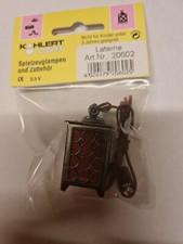 Krippenlaterne Stalllaterne mit roten Butzenscheiben 3,5 Volt