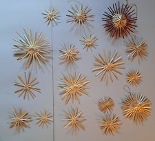 Christbaumschmuck 17 Strohsterne Weihnachten (Handarbeit)