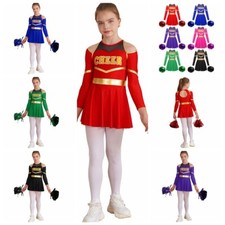 Kinder Kostüm Faltenrock Cheerleading Rock Zweiteiliger Tanzkleidung Top Hemd