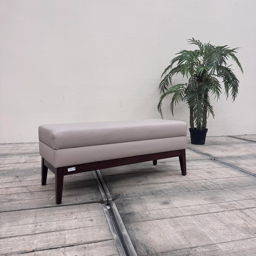 Sitzbank grau lederdesign - sitzbank,