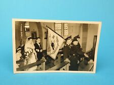 9364:Foto Hochzeit Fahne "Dem Nächsten zur Wehr" Feuerwehr? Wehrmacht? 