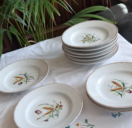 Vintage porzellan teller set - porzellan,