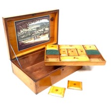 Antiker Holz Intarsien Damen