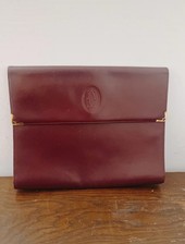 Cartier Tasche Vintage Bordeauxrot Leder 