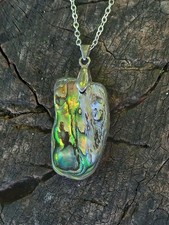 Kette 925 Silber Paua Muschel