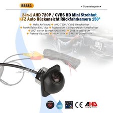AHD/CVBS Fisheye 150° Rueckfahrkamera Rückfahrschutzlinie Nachtsicht Wasserdicht