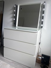 Schminktisch Kosmetiktisch Frisiertisch Hocker Spiegel Frisierkommode Kosmetik