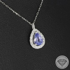 Wert 740 € Brillant Saphir Anhänger & Kette 900 Platin