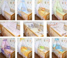 Baby Bettset 5-20tlg Himmel Vollstoff Bettwäsche  Decke  Wickelauflage