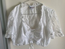 Alphorn Trachten Bluse Spitze