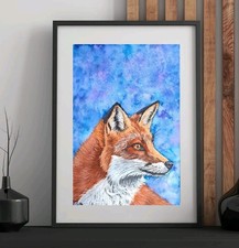 Fuchs Gemälde in A5