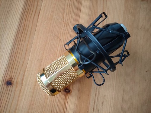 Mikrofon 800 schwarz gold - schwarz/gold, +