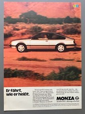 Opel Monza Er fährt, wie er heißt. Oldtimer 1980 Vintage Ad Werbung Reklame