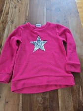 Pullover 128 Mädchen,Ernstings Family,rot,Palietten,langarm,warm.