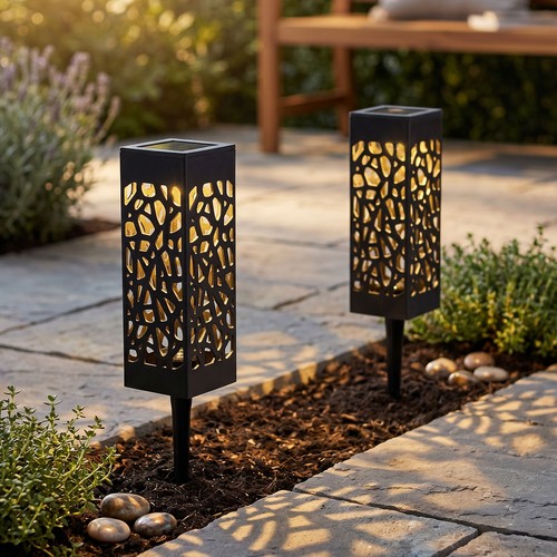 2er set garten solarleuchte - set,