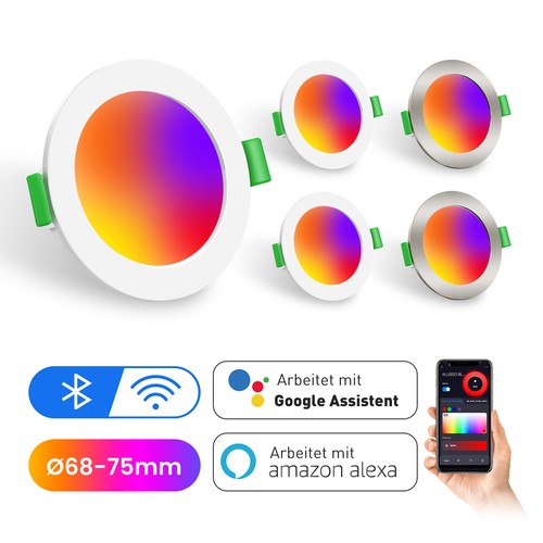 68mm rgb led einbaustrahler - rgb,