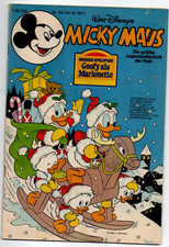 Micky Maus Nr. 52 vom 24.12.1977 + Beilage Bastelset Goofy als Marionette Karton