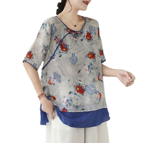 Damen ethnisch blumen bluse - damen,