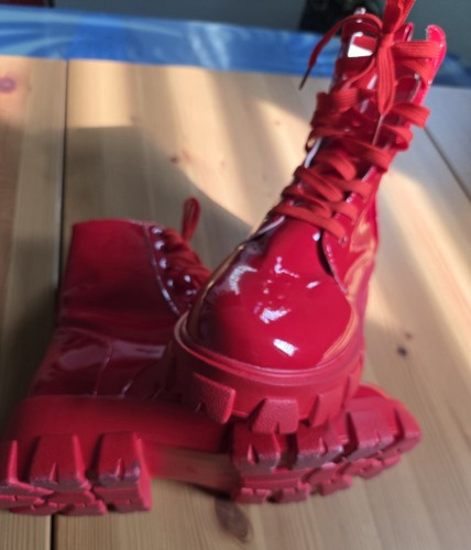 Boots lack stiefel damen - boots,
