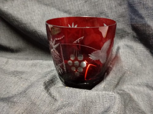 Vintage überfangglas becher - vintage,