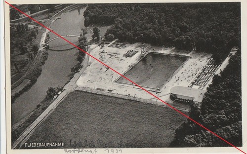 Waldbad leuna 1931 - ak,