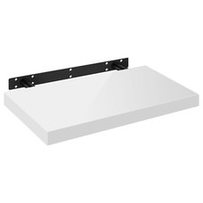 Wandregal MDF-Wandboard Hängeregal Schweberegal DVD CD Regal Weiß Größwahl