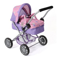 Bayer Chic 2000 Puppen Mini-Kuschelwagen SMARTY Herzchen lila-rosa TOP