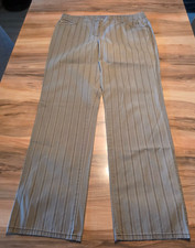 Sandy by Kenny S. Damen Freizeit Hose beige gestreift sexy Gr. 46 / L = Inch 32