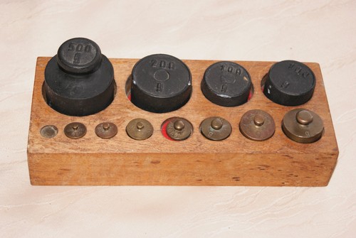 Antik vintage gewichtssatz - antik-vintage, in