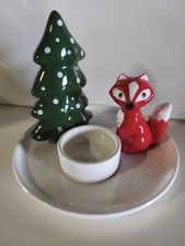 IKEA Vinter 2021 Teelichthalter Fuchs Weihnachten Tanne Deko Kerzenhalter