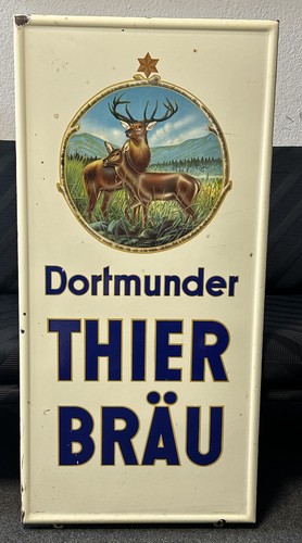 Emailschild thier bräu - emailschild,