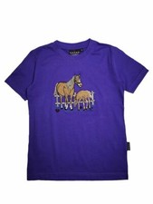 Zintgraf Mädchen T-Shirt Pferd Fohlen Stickerei Lila