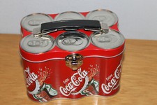 Blechdose Coca-Cola Minidosen 6er mit Henkel 15,5 x 10,5 cm neuwertig