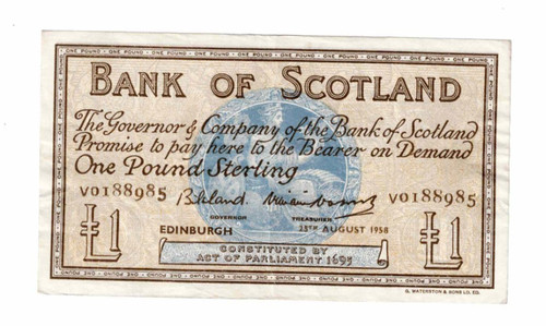 Bank scotland issued - -,
